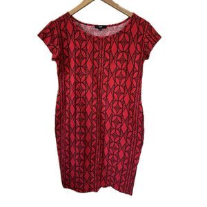 Sialei By Tanoa Samoa Hawaiian Polynesian Tribal Geometric Bodycon Mini Dress XL